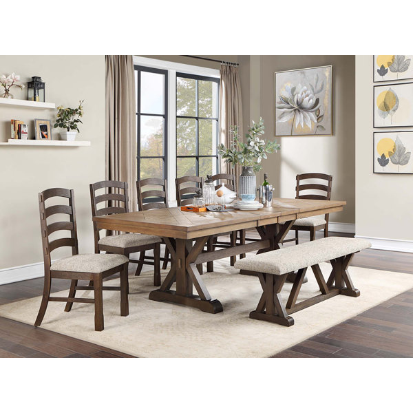 The Twillery Co. Jacksonport Rectangular Extendable Dining Table in